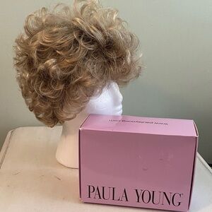 Paula Young Adelaide 51B Short Curly Synthetic Wig in Light Brown